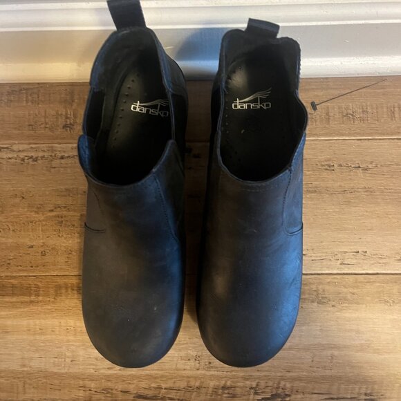 Dansko Black Leather Ankle Boots - Picture 3 of 4